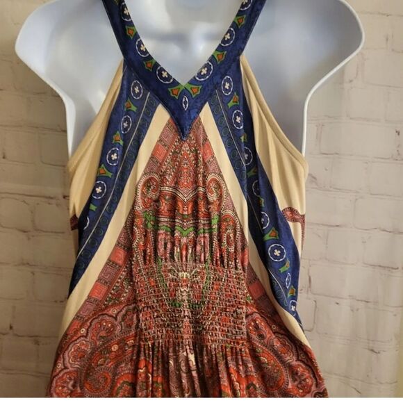NWT Leifnotes for Anthropologie Paisley Sleeveless Swing Dress Sz. XS ret $145 - Picture 4 of 7